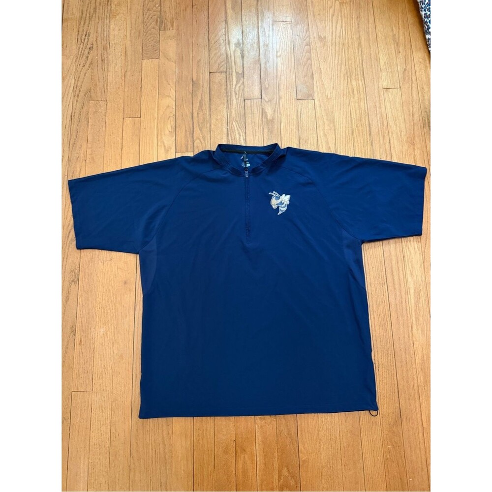 Georgia Tech Yellow Jacket Quarter-zip pullover (Navy Blue XL)
